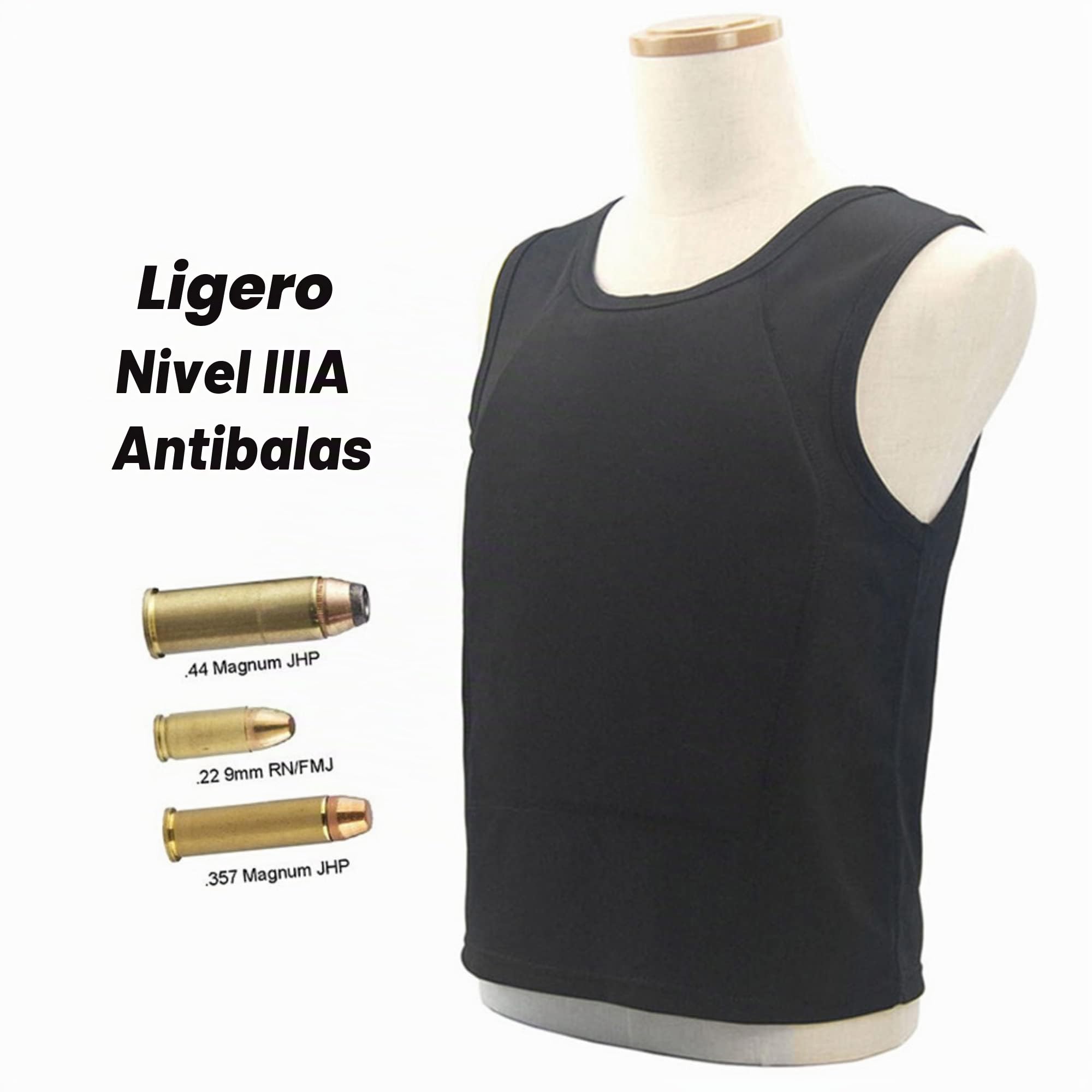 YIEOTM Chaleco Ejecutivo Discreto Chaleco antibalas Nivel IIIA - Oculto Oculto en el Interior Use una Camiseta Suave antibalas para protección de Seguridad Personal