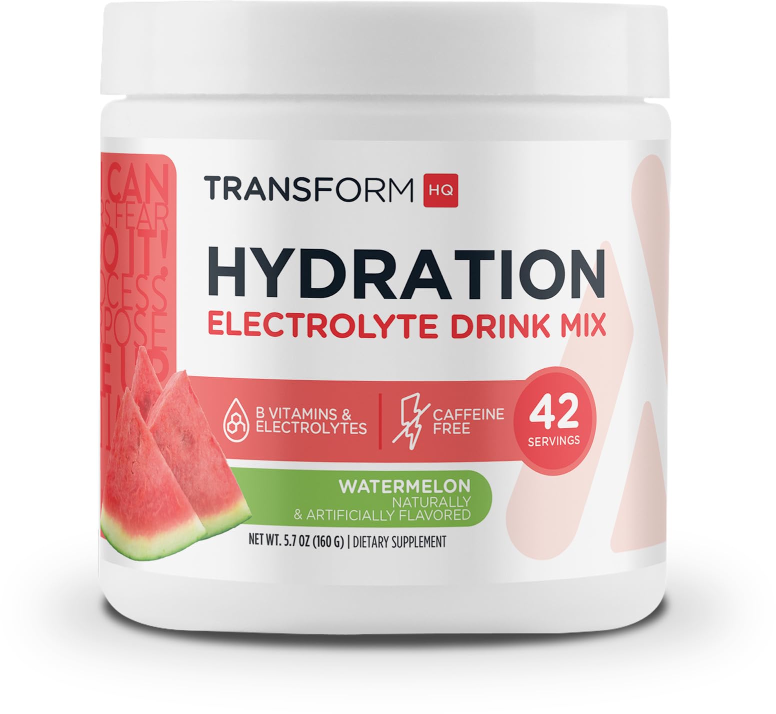 TransformHQHydration Electrolyte Drink Mix (Watermelon Flavored) 42 Servings Per Container