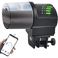 Automatic Fish Feeder for Large Aquarium Automatic Dispenser Spiral-Push Type Large Volume for Vacation