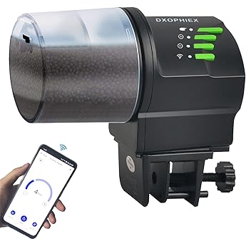 Automatic Fish Feeder for Large Aquarium Automatic Dispenser Spiral-Push Type Large Volume for Vacation