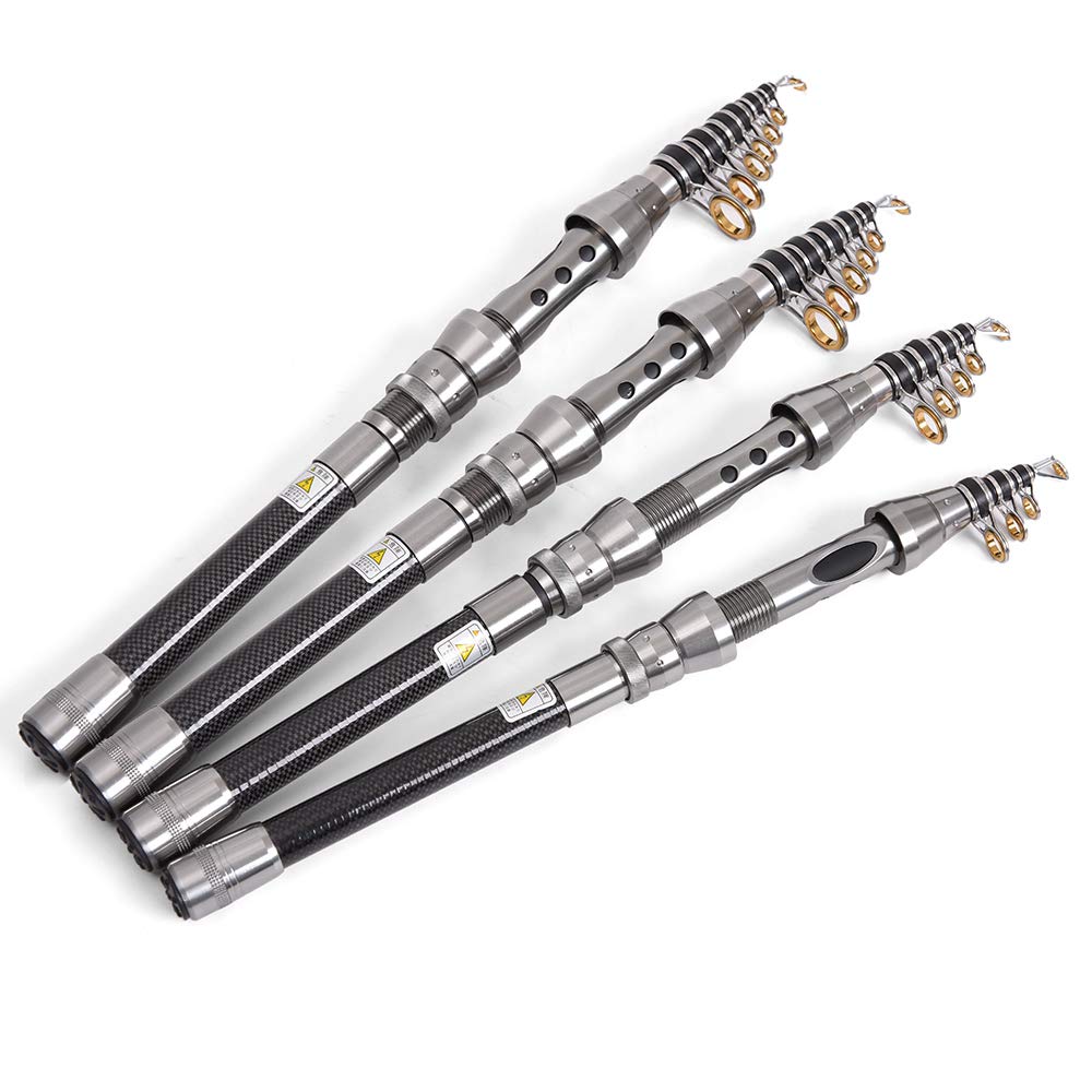 Lixada Teleskop Angelrute und Spule Combo Kit mit 100M Angelschnur Köder Haken Jigkopf und Fischen Tragetasche Fall Angelzubehör