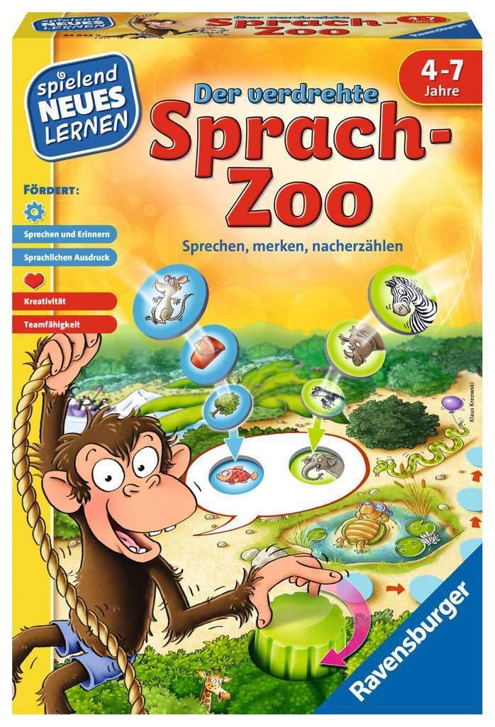 Ravensburger Kinderspiele Der verdrehte Sprach-Zoo: Sprechen, merken, nacherzählen