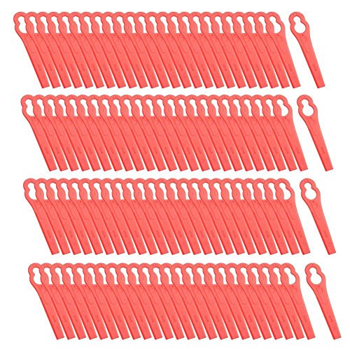 ILOVEDIY Lot de 100 Lames en Plastique de Rechange pour Coupe-Bordures pour Bosch Einhell (Rouge)