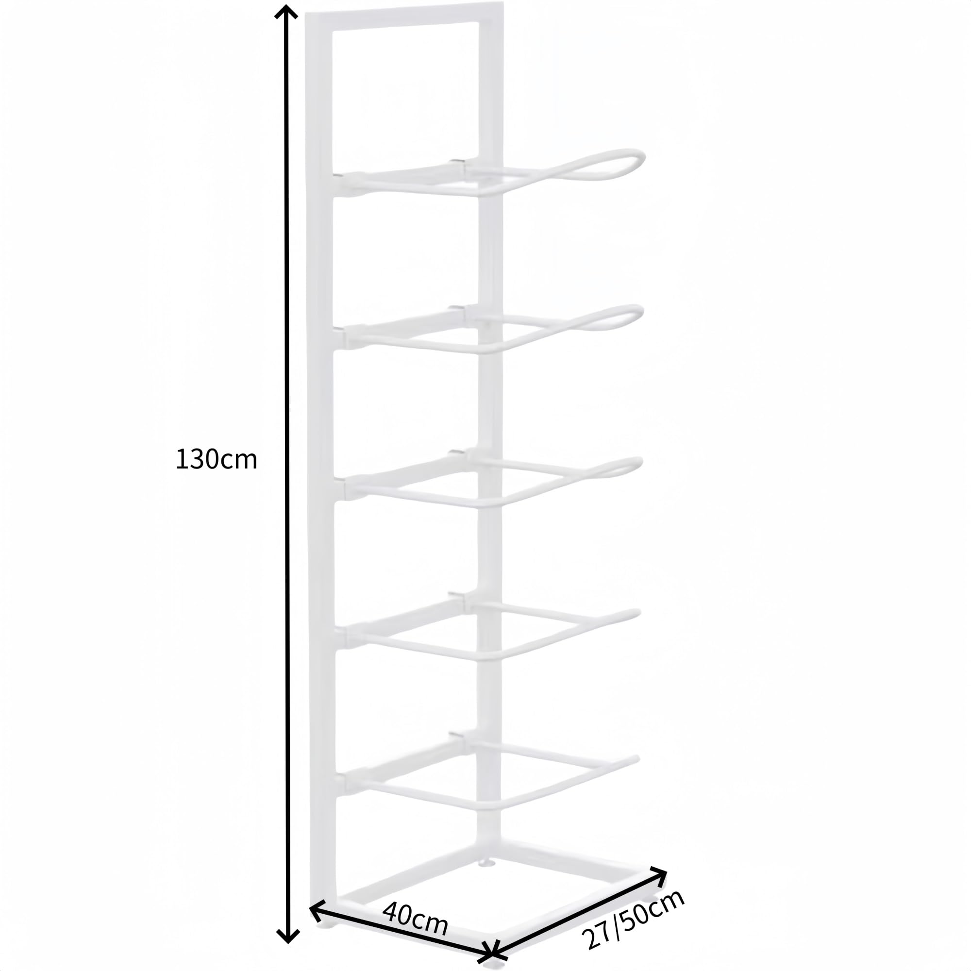 Support Mural pour Tapis de Yoga, Sangle de Yoga et Rouleau de Massage en Mousse, Gain de Place, idéal pour Les salles de Sport à Domicile et Les Cours de Fitness - Blanc (50x40x130 cm)