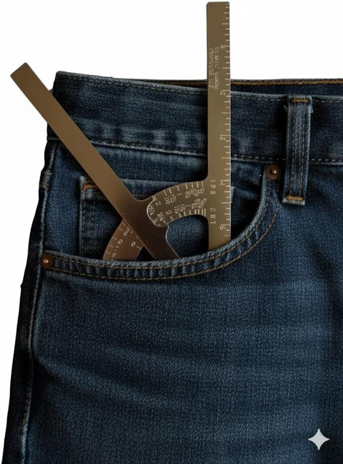Pocket Sized Pipe Caliper, Measuring Tool, Ruler, Diameter Gauge for Iron and Copper Tubing Size, Made in USA