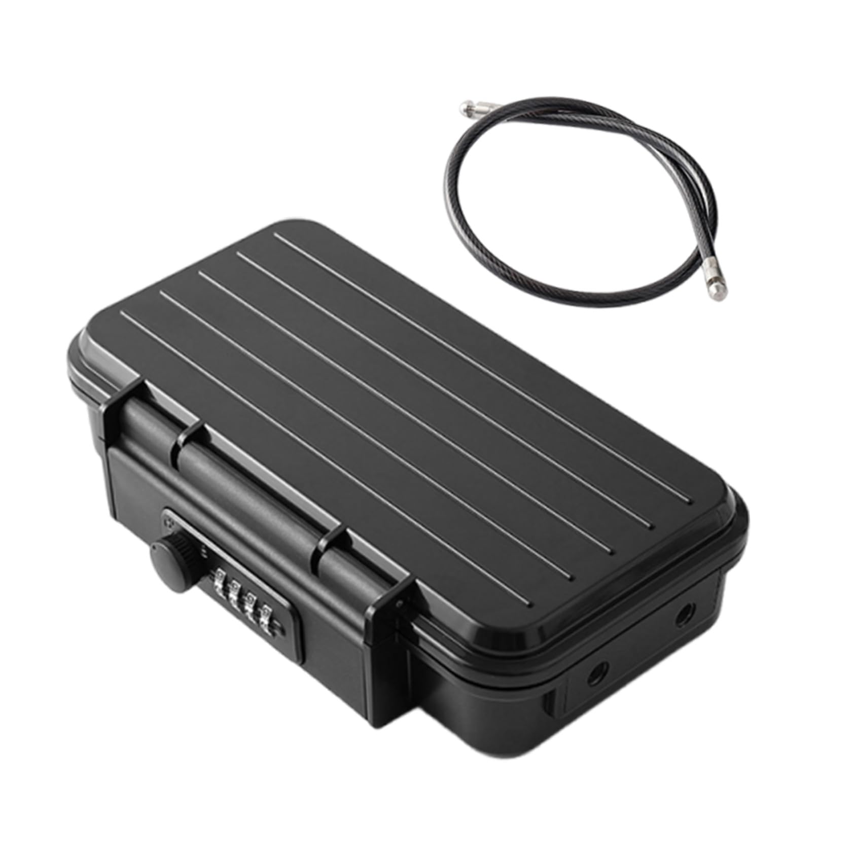 OSALADI Cassetta di Sicurezza Portatile Combinazione Realizzata in Robusto Materiale Abs e Resistente alle Cadute per Viaggi Palestra Hotel e Dormitori Cavo in Acciaio Staccabile
