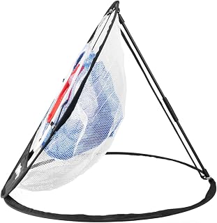 Portable Foldable Chipping Net for Golf Practice Indoor Outdoor with Sturdy Three-Pocket Design to Short Distance Accuracy for Golfers