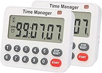 AIMILAR 2-Pack Magnetic Digital Kitchen Timer with Numeric Keypad, 99Hr Countdown/Count Up, Loud Alarm, Batteries Included