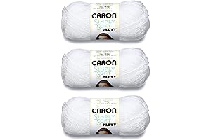 Unleash Your Creativity with Caron Simply Soft White Sparkle Yarn - 3 Pack