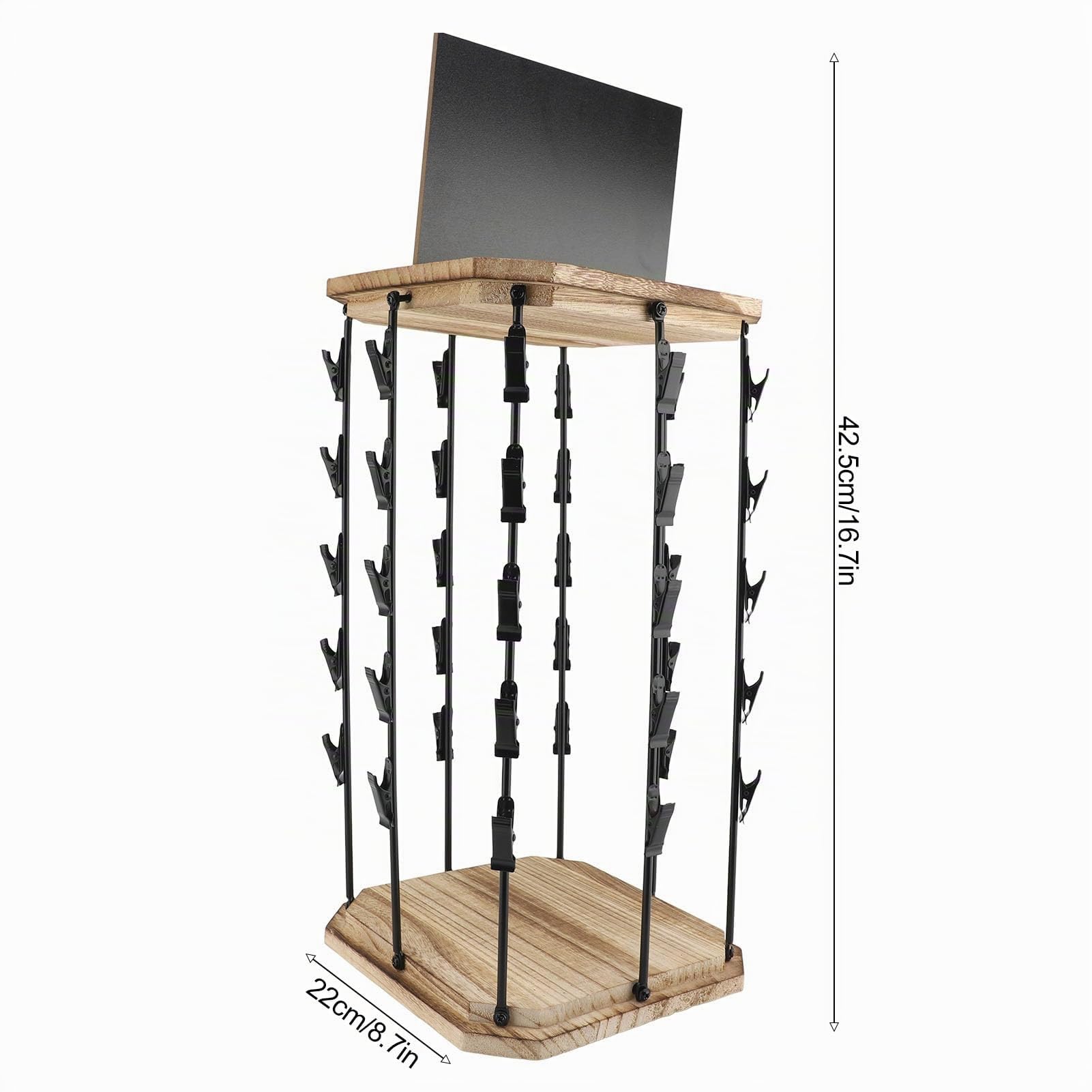 Bewinner Espositore per Patatine 5 Livelli 40 Clip da Vendita al Dettaglio di Snack e Caramelle, Espositore Girevole a 360°