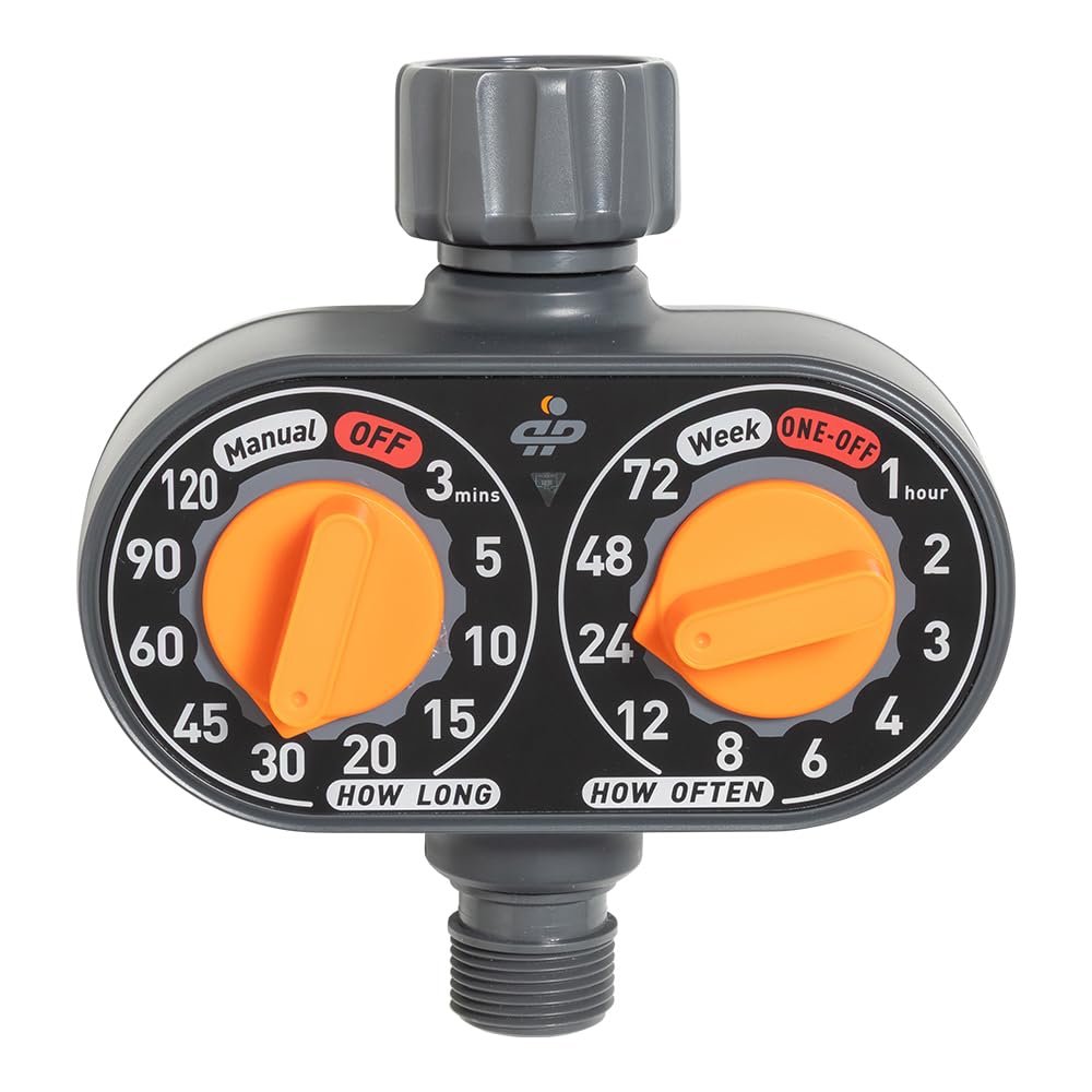 Elektronischer Bewässerungstimer – Spritzwassergeschützt, einfache Bedienung, Flexible Intervalle für die Gartenbewässerung - Wasseruhr/Zeitschaltuhr