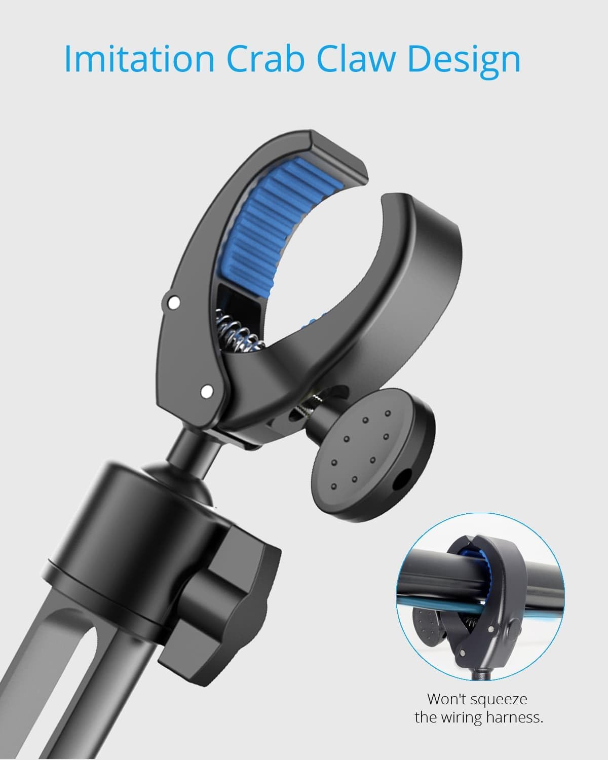 Upgraded Phone Holder for Your Car, Rear View Mirror Phone Holder - Aluminum Alloy Mount Multi-Angle Adjustment Rotatable and Retractable Compatible with 4-7 Inch iPhone and Android Phones (Black)