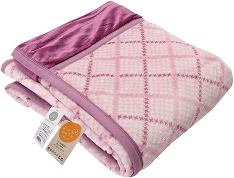 Amazon Co Jp 昭和西川 毛布 ピンク 140x200 シングル ふっくら暖か綿入り毛布 チェック柄 昭和西川厳選企画tm ホーム キッチン