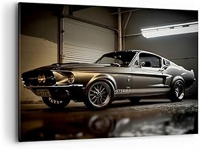 Moderne Impression sur Toile 100x70cm Image Tableau Decoration Murale Voiture De Sport Rétro Classique Tableaux Decoratifs Muraux Chambre Horizontal Deco Cadre Décoration Salon Art Wall AA100x70-5779