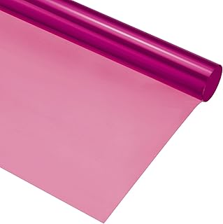 sourcing map Filtro de gel de iluminación de 15.7 x 19.7 pulgadas, hoja de corrección de color rosa para estudio fotográfico, luz de cabeza roja, paquete de 4