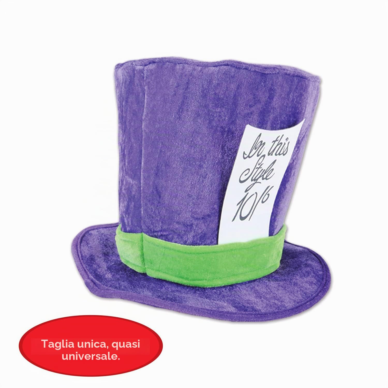 Beistle Cappelli a cilindro in peluche a forma di Cappellaio Matto di Alice nel paese delle meraviglie, accessorio per costume da tea party, festeggia con te dal 1900