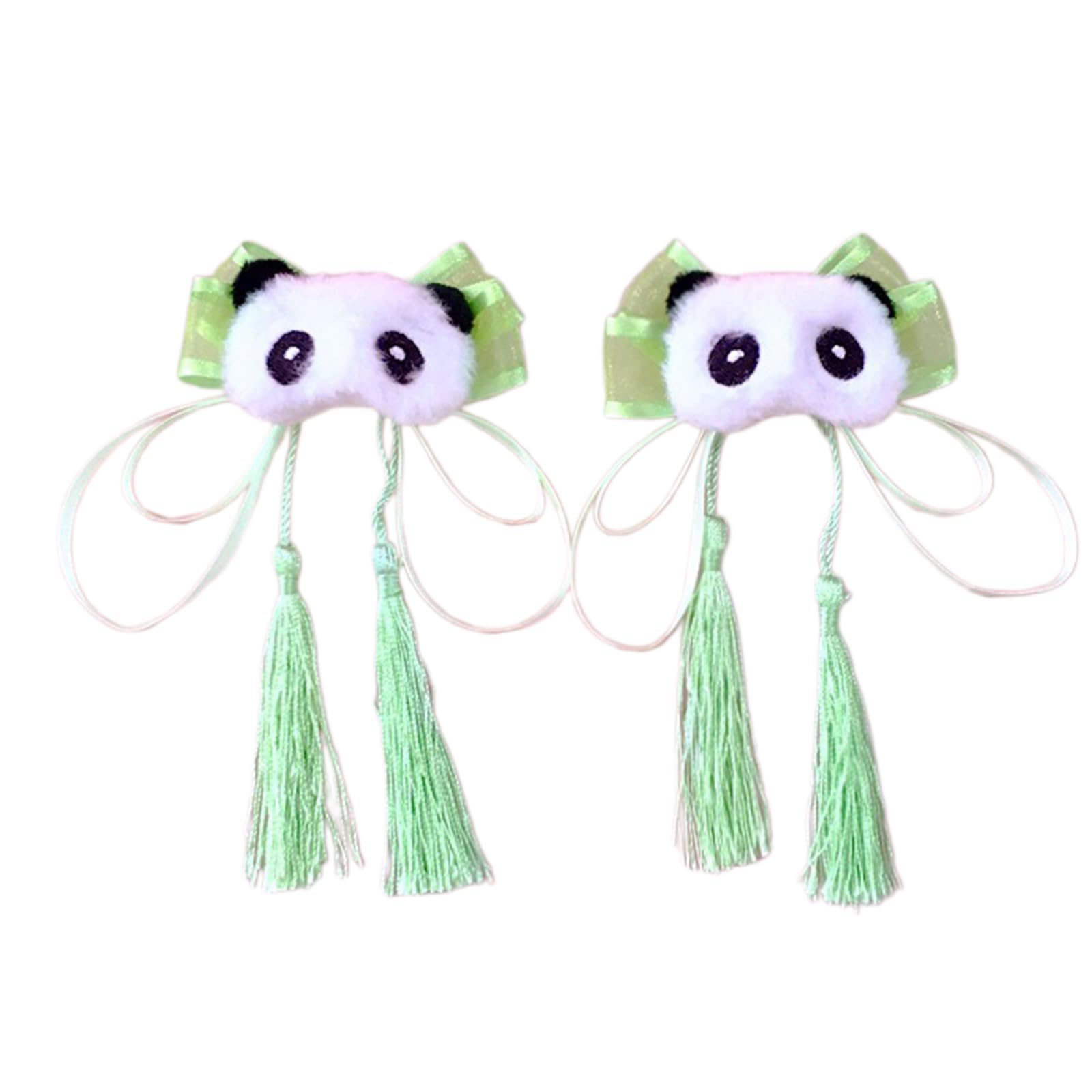 Fentency Panda Hair Clip for Girl LolitaStyle Bowknot Tassels Hairpin Costume Barrettes Anime Hair Accessory
