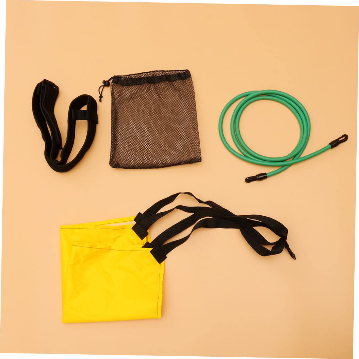 Toddmomy Ensemble De 2 Ceintures De Résistance pour Entraînement De Natation avec Tube Élastique Parachute Et De Rangement pour Natation Et Fitness Vert