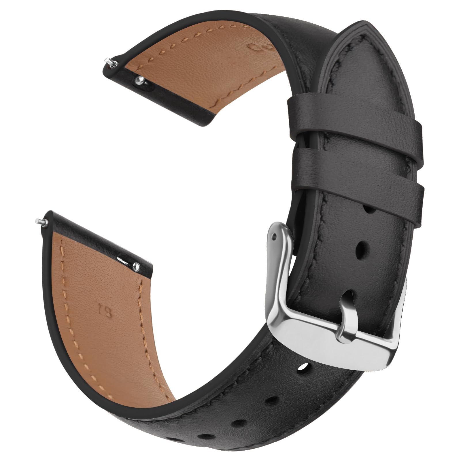 Leather Strap for Garmin Vivoactive 4s, Venu 3s/2s, Forerunner 255s/265s, Vivomove 3s