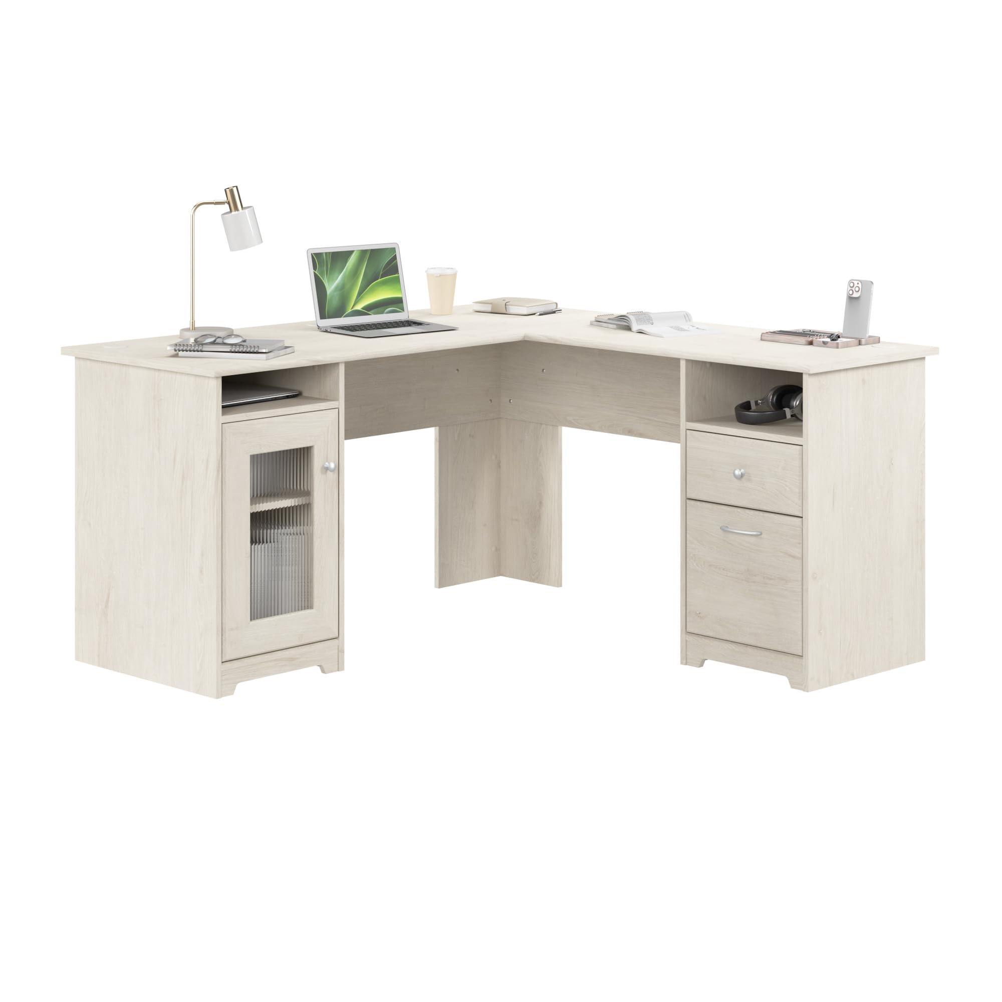 Amazon.com: Bush Furniture Cabot 60W L Shaped Computer Desk in