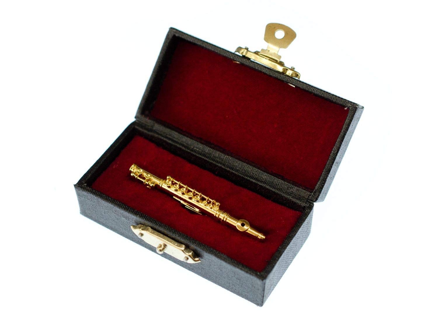 Miniblings Flute Broche flûtiste plaqué musique Flûte traversière + boîte - main bijoux mode I Pin Button Pins