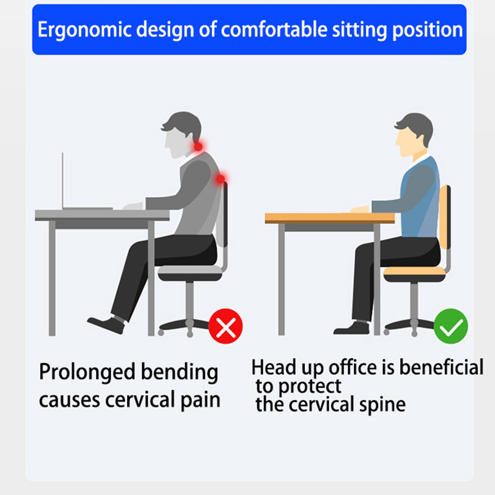 Elevador de computadora portátil ergonómico, soporte de computadora | Elevador de aluminio