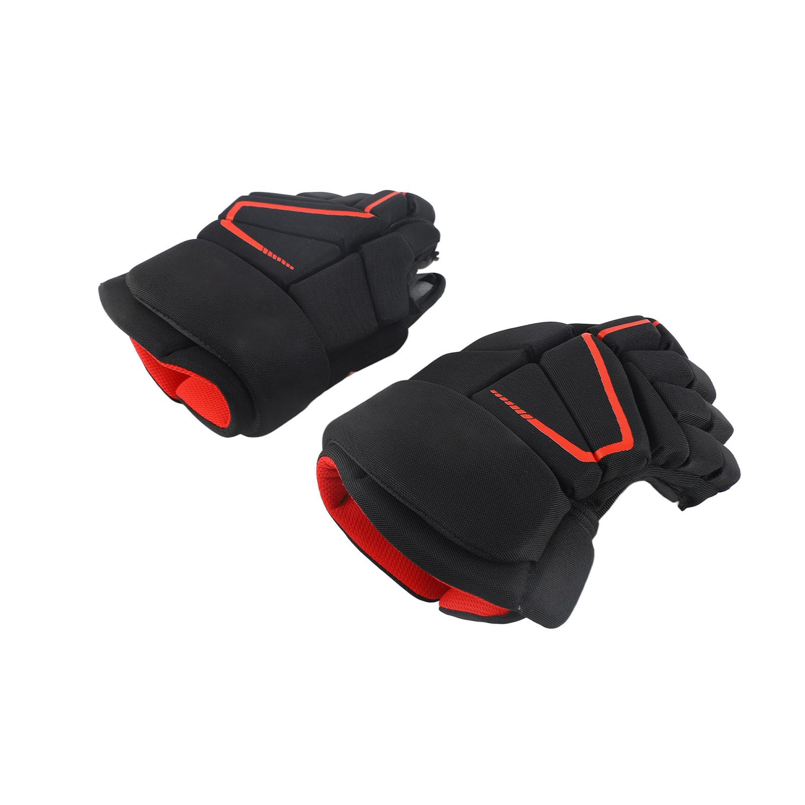 Gant de joueur de hockey, gants de hockey à roulettes avec doigts pliables et protection incurvée du pouce, design en maille respirante pour hockey sur glace, floorball, hockey sur gazon
