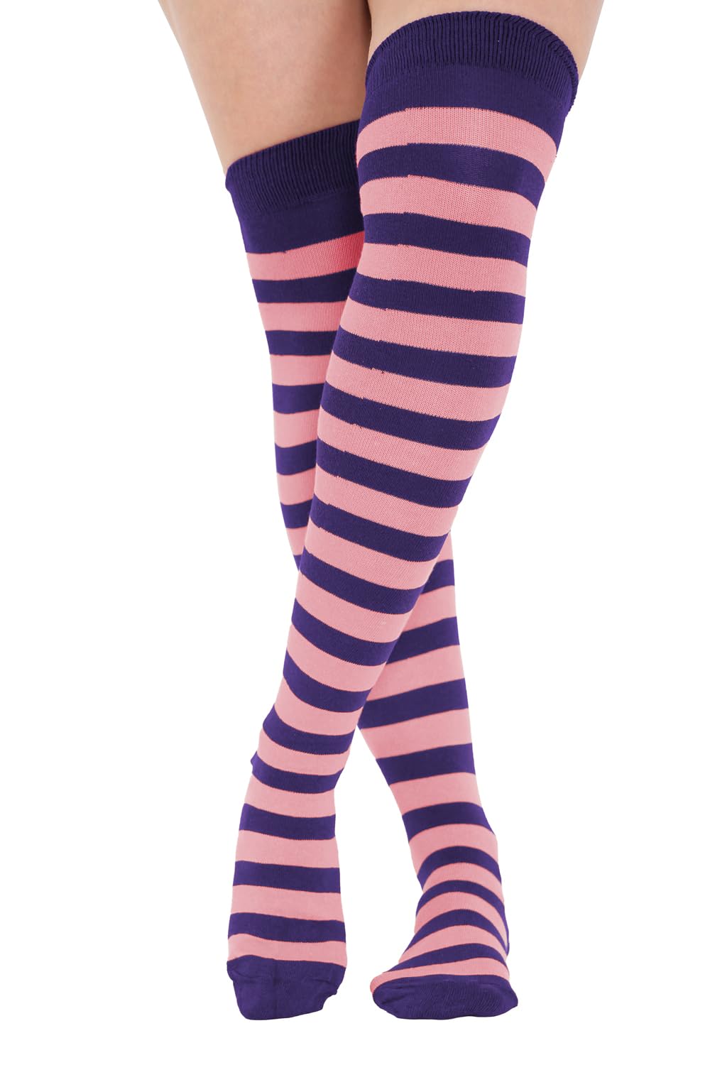Crazy ChickNew Girls Over The Knee Plain Socks Assorted Colours Thigh High Socks UK Size 4-6