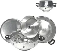 Churrasqueira Multiuso Vigorosa Para Fogão 4 Em 1 N30 Bolo Pão Pizza Grelhados Churrasco Tacho (Polida)