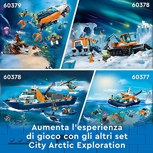 City Sottomarino per Esplorazioni Abissali Giocattolo con Drone, Squali, Relitto di Barca e Minifigure di Sub, Regalo di Compleanno per Bambini e Bambine dai 7 Anni in su 60379 - Lego - Immagine 7