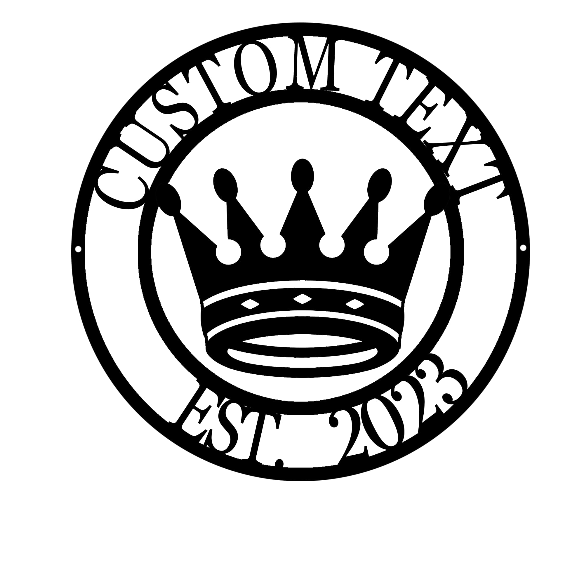 Crown Wall Art Decor Indoor Outdoor Crown Hanging Decor Family Name Crown Sign Custom Metal Funny Signs Wall Decor Wedding/Housewarming Gift