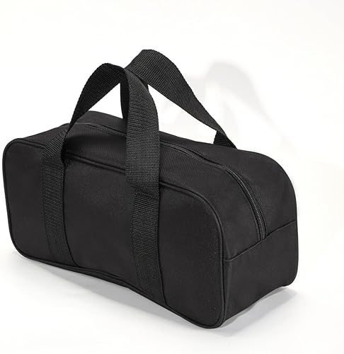 Miniatura 4 de Bolsa de herramientas con boca ancha, organizador impermeable, disponible en azul marino, negro y caqui (1, negro)