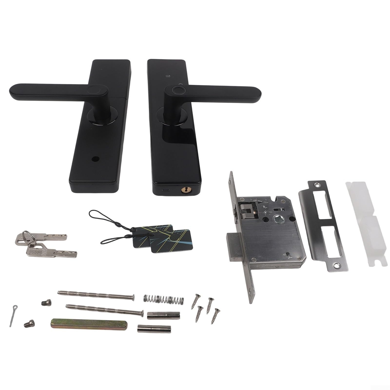 Cerradura inteligente de puerta con huellas dactilares con funcionalidad completa y características de alta seguridad para necesidades residenciales modernas (18 cm)