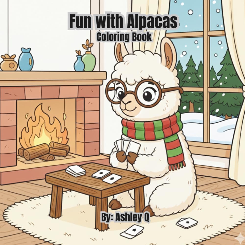 Fun with Alpacas Coloring Book: 60 playful pages of quirky adventures