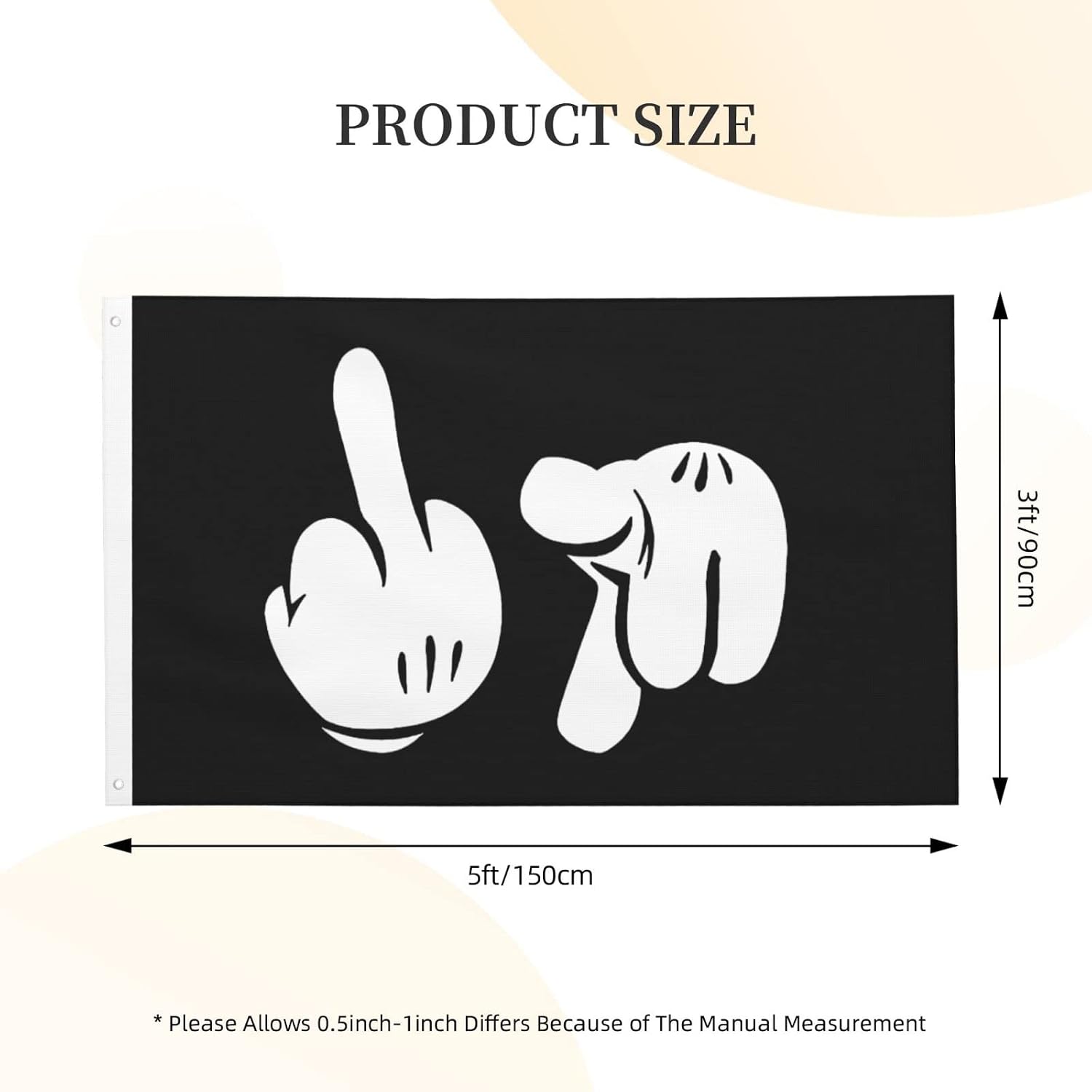 Fuck You Flag 3x5 Ft Outdoor Decoration Banner Yard Flag for Home Garden image 3