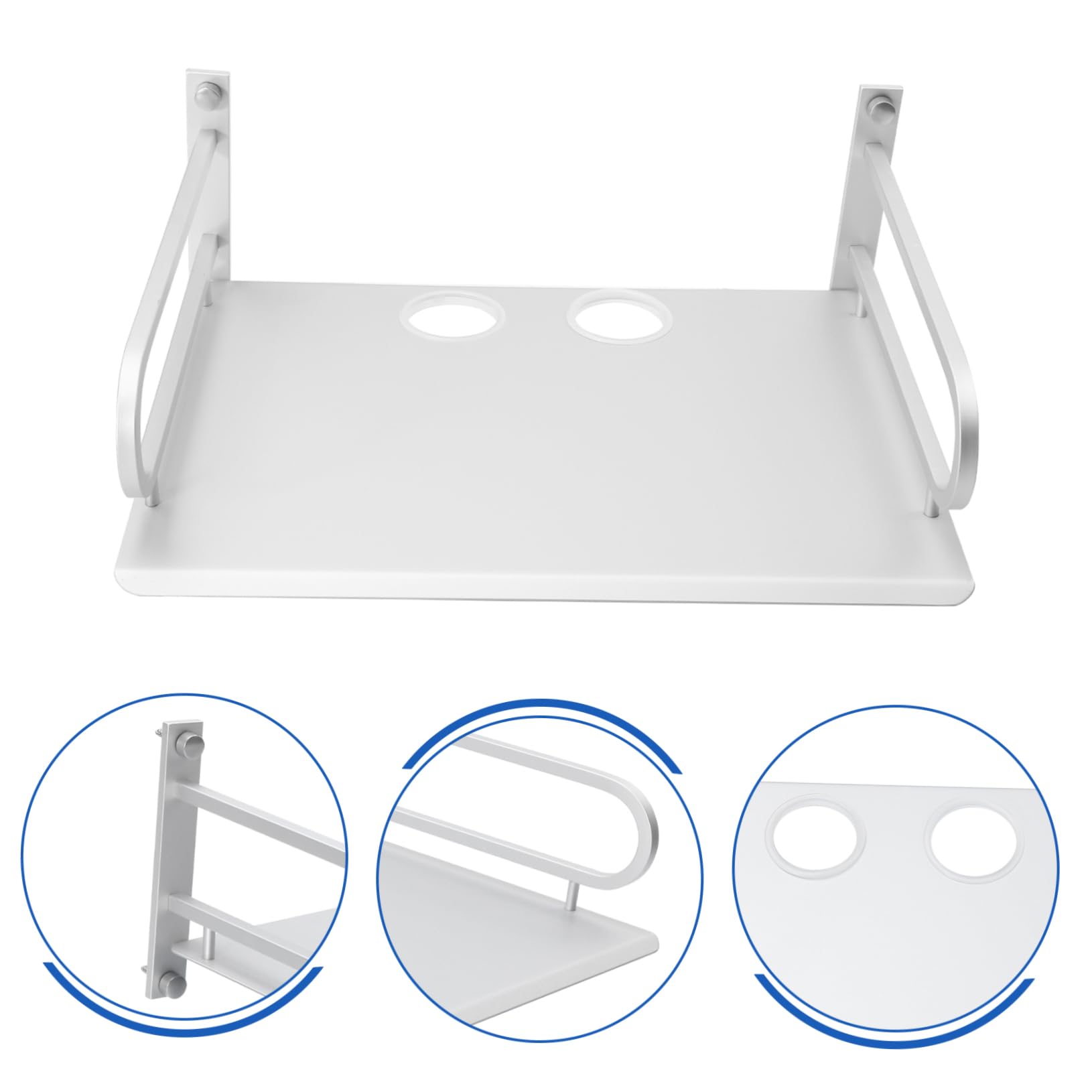 Soporte para Decodificador de TV de Aluminio Plata para Pared