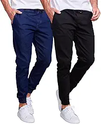 Kit 2 Calça Jeans Masculina Jogger Com Punho