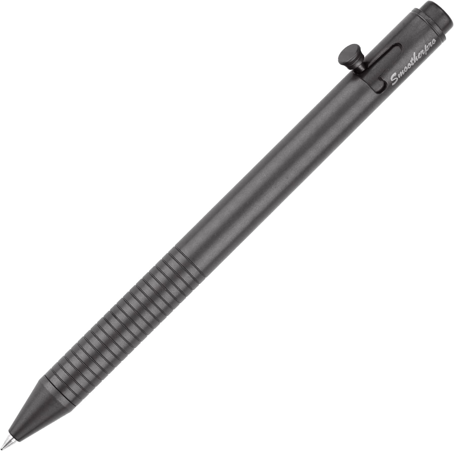 SMOOTHERPRO Titanium Ballpoint Pen Retractable Gel Pen Compatible with Pilot G2 Refill