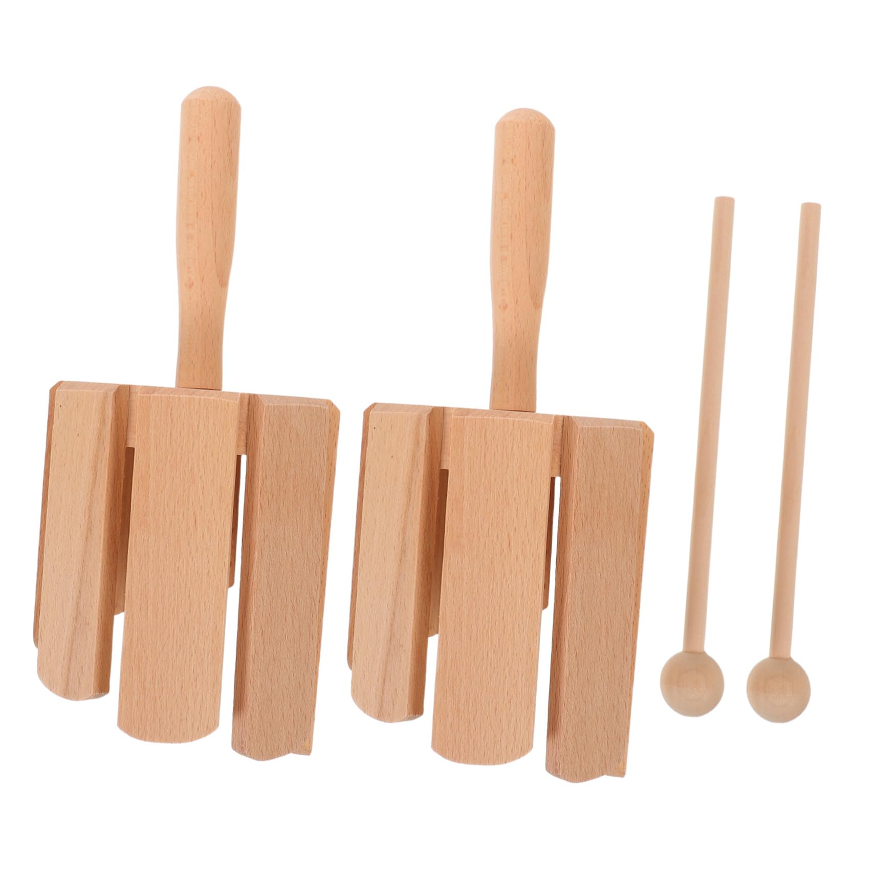 2 Instrumentos De Madera con Mazos De Percusión para Aprender Juguetes De Madera Sólidos para Pequeños Juguetes Educativos Montessori De Tonos para Música