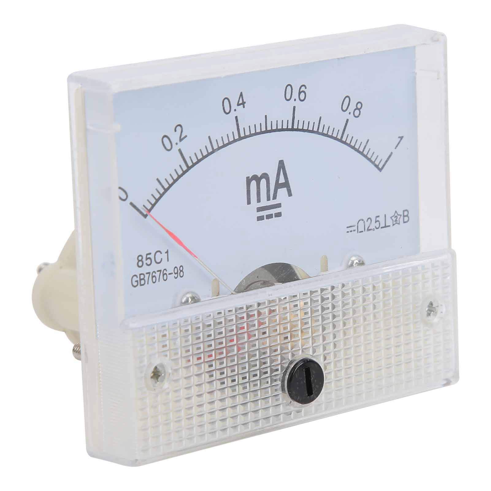 Aramox DC Pointer Ammeter Multimetro Digital Analog Dial Panel Meter Current Meter Ammeter Tester Measuring Equipment 85c1 0~1ma
