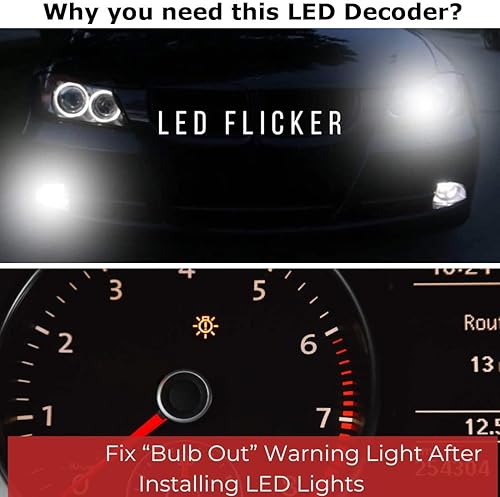 Miniatura 5 de iJDMTOY 9006 HB4 Tamaño de bombilla LED CAN-Bus Anti parpadeo Resistor Canceller Decodificadores (Plug-In-Play)