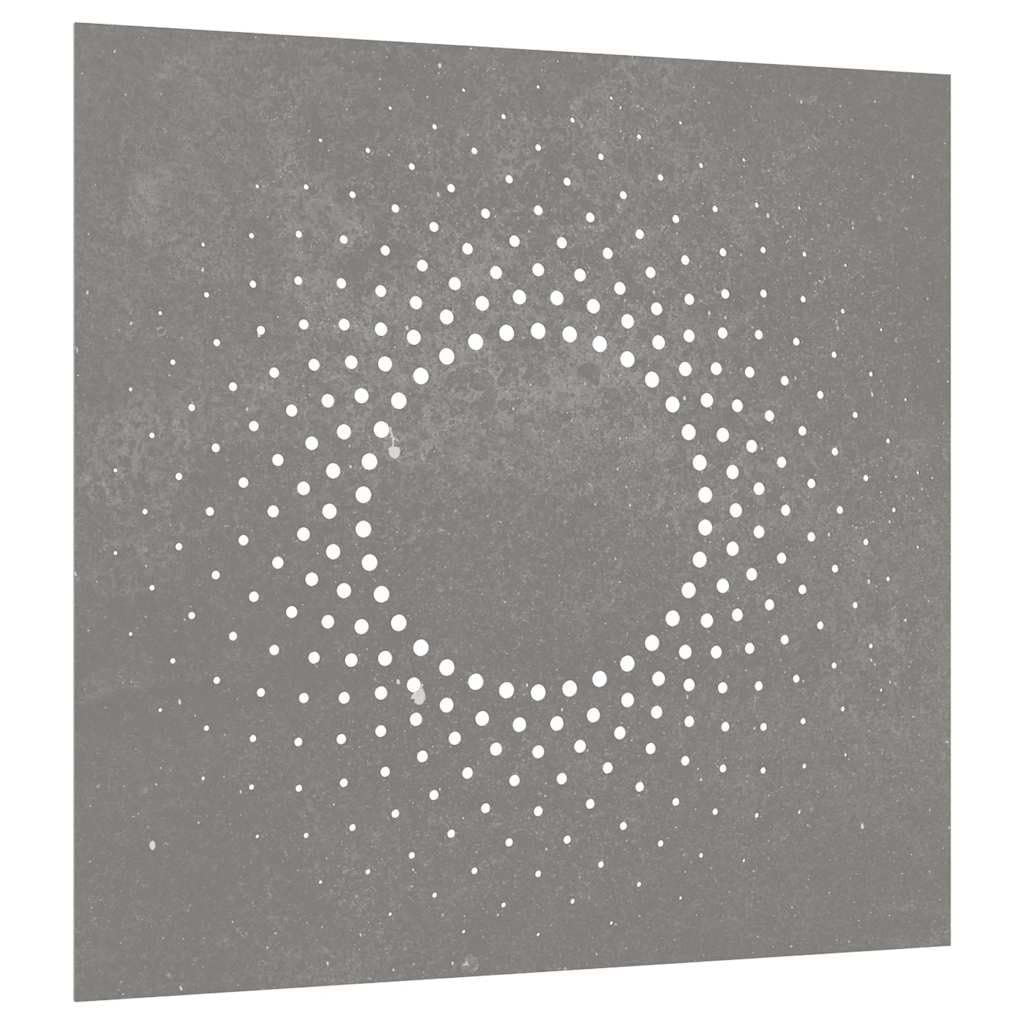 Decoración de pared de jardín de acero corten, diseño de sol, 55 x 55 cm, acero inoxidable resistente a la intemperie, para valla y jardín, decoración para terraza y entrada