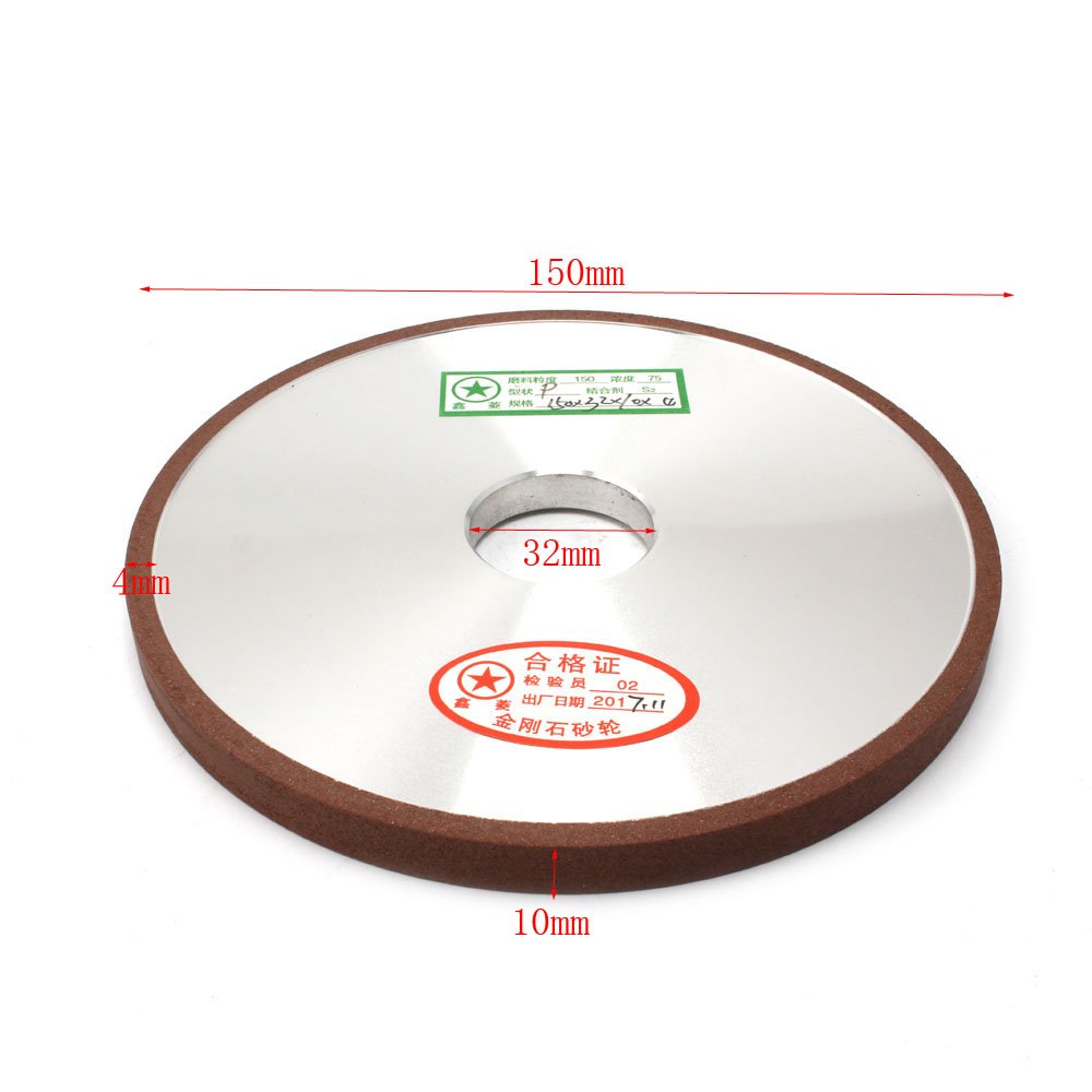 180 Grit Diamond Resin Grinding Wheel – 150mm X 32mm X 10mm For Sharpening Tools, Carbide, And Metal - View #4