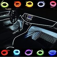 Vista 1 de ABALDI Kit de luces de neón de 9.8 ft, para decoración de coche, luces de neón para debajo del salpicadero, luces interiores de coche, luces de neón