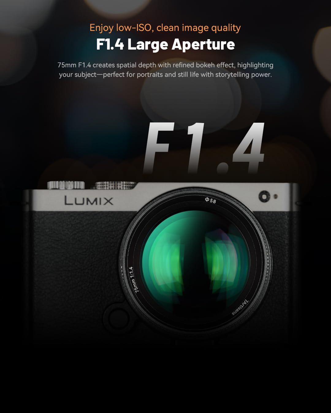 7artisans Obiettivo per fotocamera full frame da 75 mm F1.4 con apertura ampia e apertura raffinata Bokeh per fotocamere mirrorless Sony E-mount