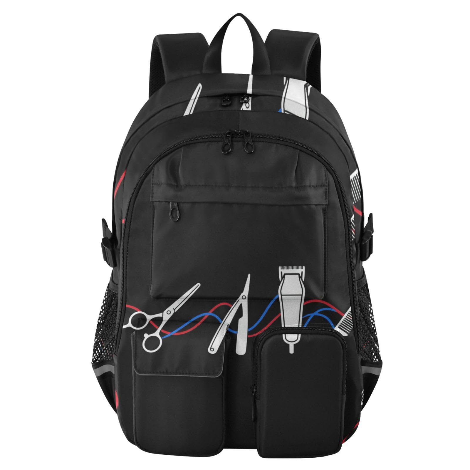 Mochila para laptop juvenil protege tu ordenador con estilo retro de barbería 8
