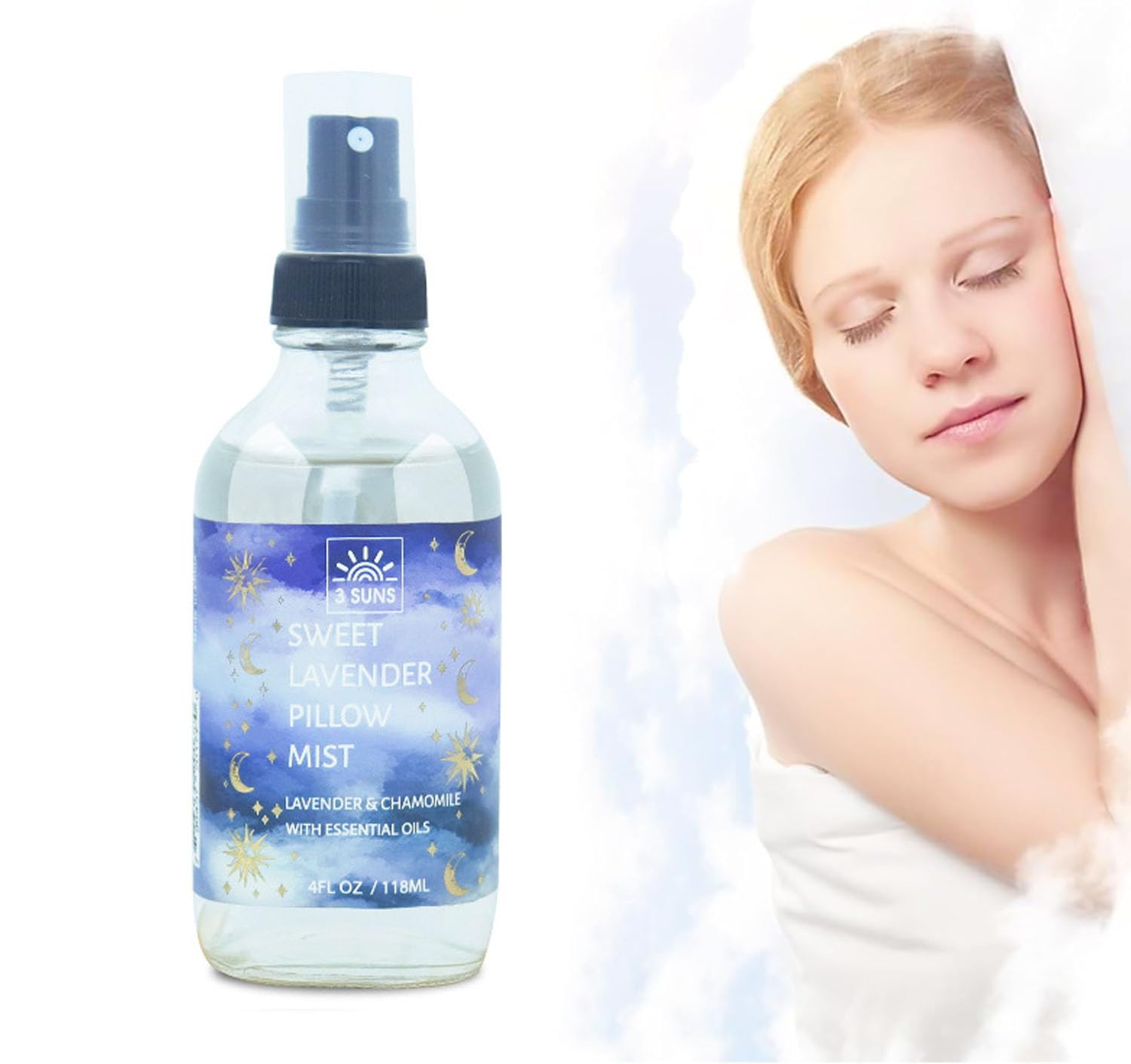 JANGOU Natural Sleep Spray, Deep Sleep Aromatherapy Sleeping Pillow Mist Spray, Sleep Aid Spray, Deep Relax Sleep Mist. Lavender Chamomile, Lavender Honey, Rose Jasmine Aromas (Lavender Chamomile)
