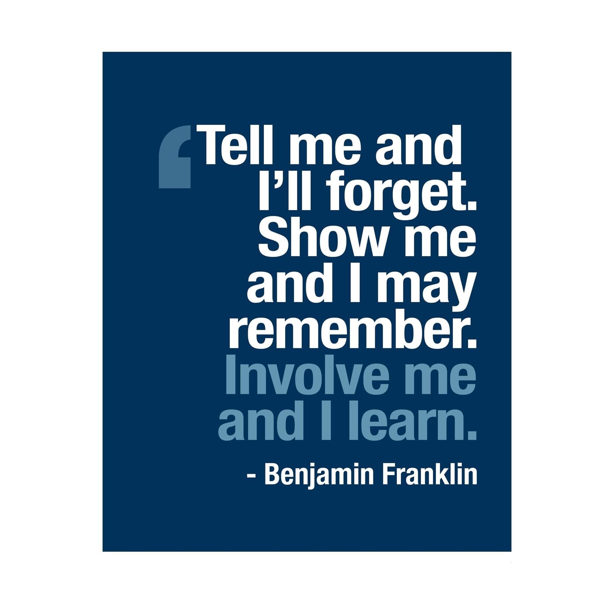 HGETJOHXEM Hands-On Learning Motivational Print - Growth Mindset Art for School Library, Science, or Maker Space Decor(Framed,16x24inch(40x60cm))