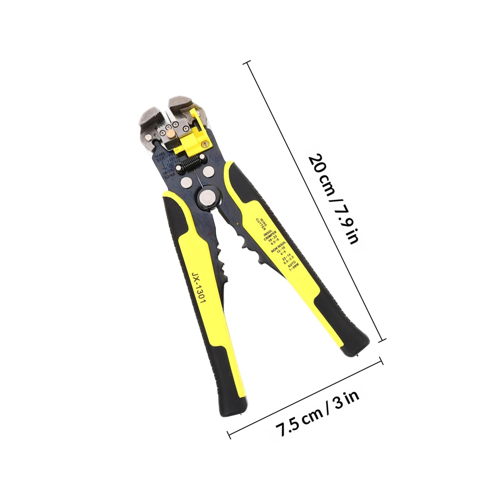 Pinza Crimpatrice Professionale a Cricchetto, Set 1 Pezzo | Terminali Filo, Giallo, Nylon Rame Acciaio, Riparazioni Elettriche Domestiche e Auto