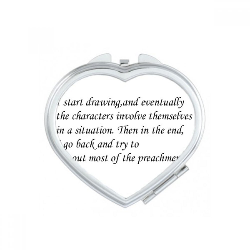 Miroir de poche avec citations miroir de maquillage compact portable pour retouches faciles
